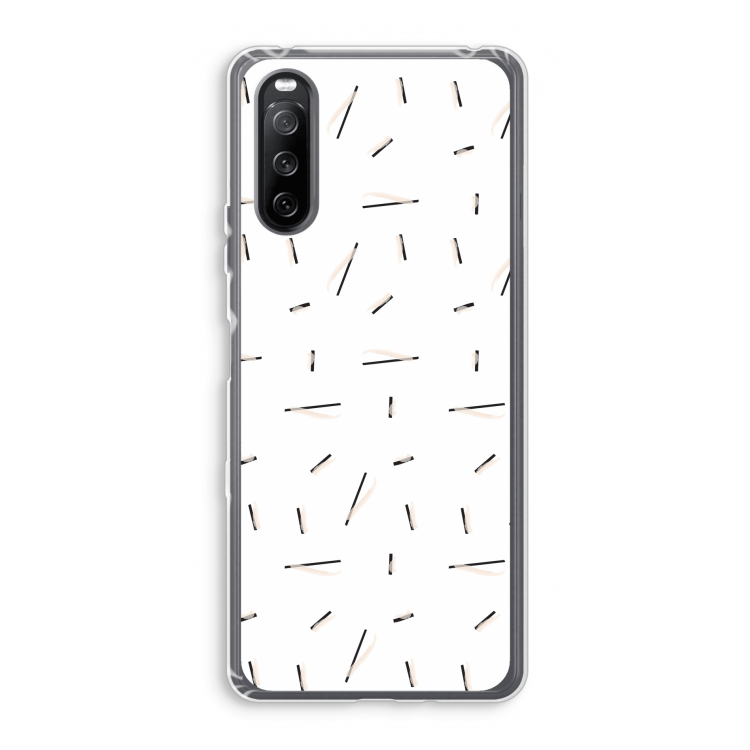 Hipster stripes: Sony Xperia 10 III Transparant Hoesje