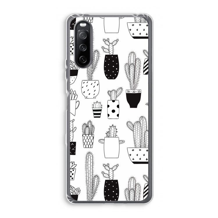Cactusmotief: Sony Xperia 10 III Transparant Hoesje
