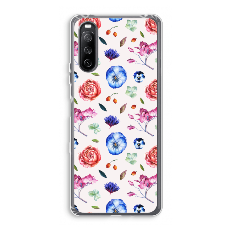 Bloemetjes: Sony Xperia 10 III Transparant Hoesje
