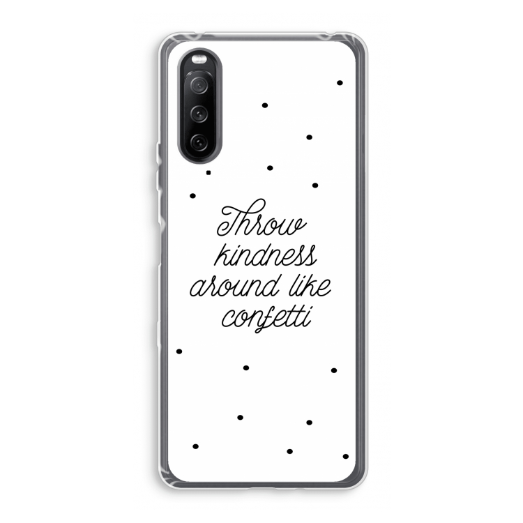 Confetti: Sony Xperia 10 III Transparant Hoesje