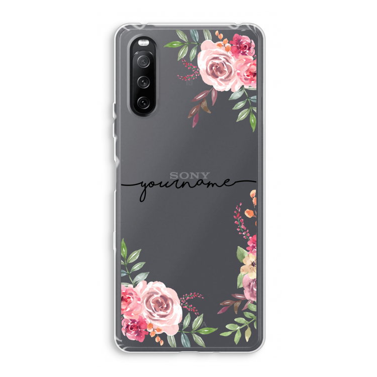 Rozen: Sony Xperia 10 III Transparant Hoesje