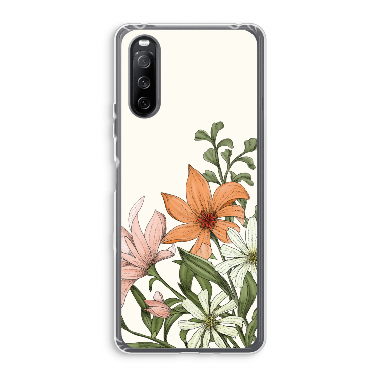 Floral bouquet: Sony Xperia 10 III Transparant Hoesje