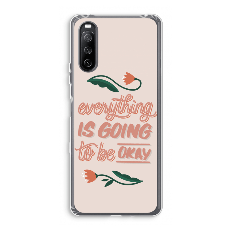 Optimistic flower girl: Sony Xperia 10 III Transparant Hoesje