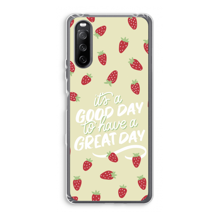 Don't forget to have a great day: Sony Xperia 10 III Transparant Hoesje