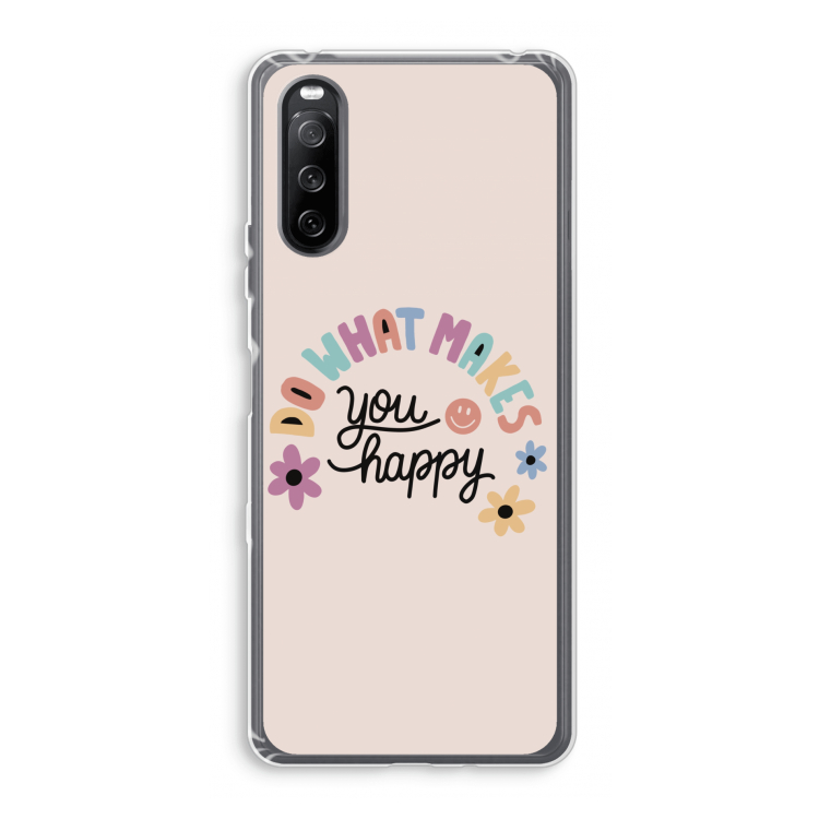 Happy days: Sony Xperia 10 III Transparant Hoesje