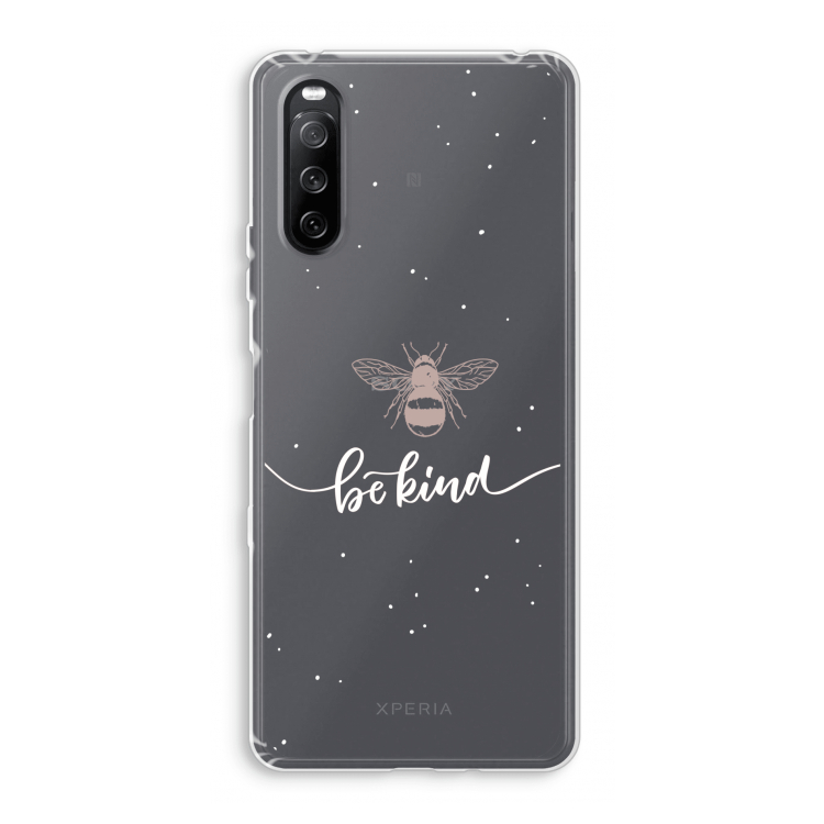 Be(e) kind: Sony Xperia 10 III Transparant Hoesje