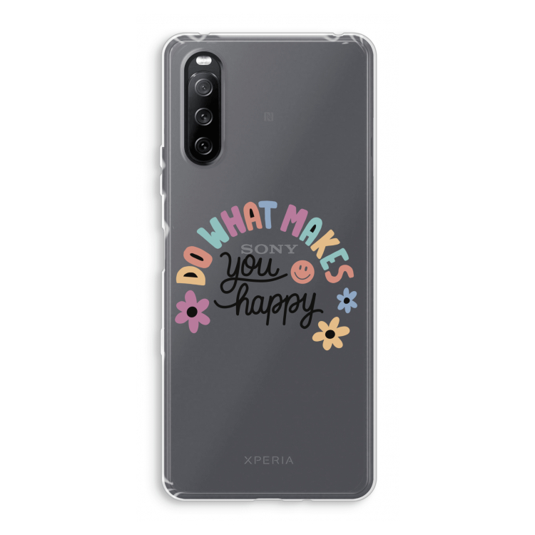 Happy days: Sony Xperia 10 III Transparant Hoesje