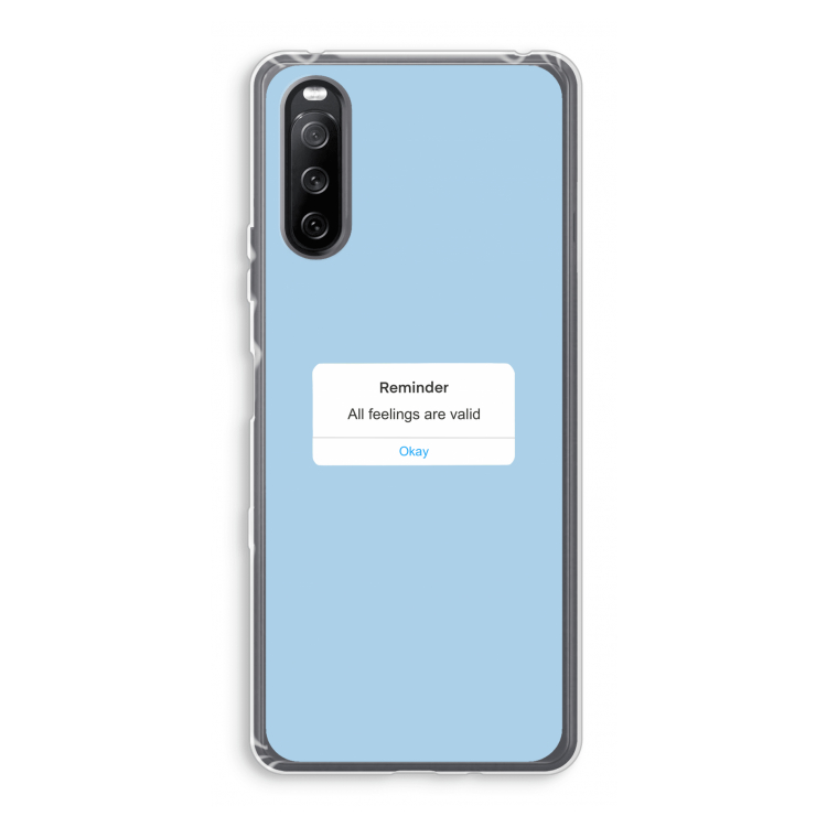 Reminder: Sony Xperia 10 III Transparant Hoesje