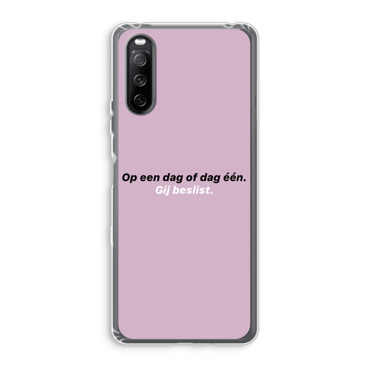 gij beslist: Sony Xperia 10 III Transparant Hoesje