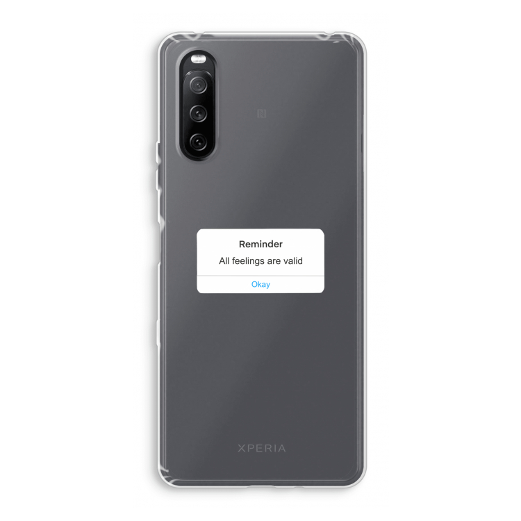 Reminder: Sony Xperia 10 III Transparant Hoesje