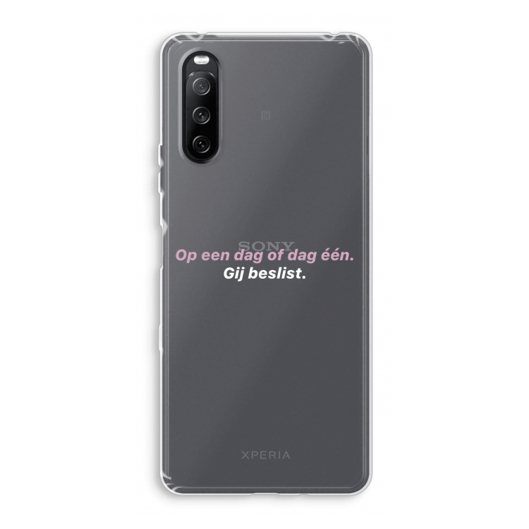 gij beslist: Sony Xperia 10 III Transparant Hoesje