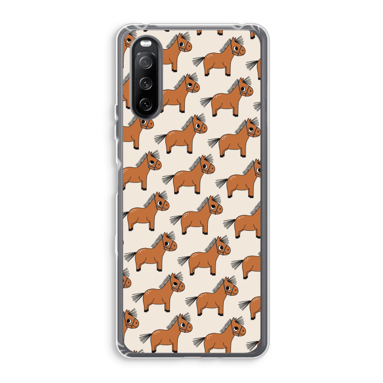 Pony: Sony Xperia 10 III Transparant Hoesje
