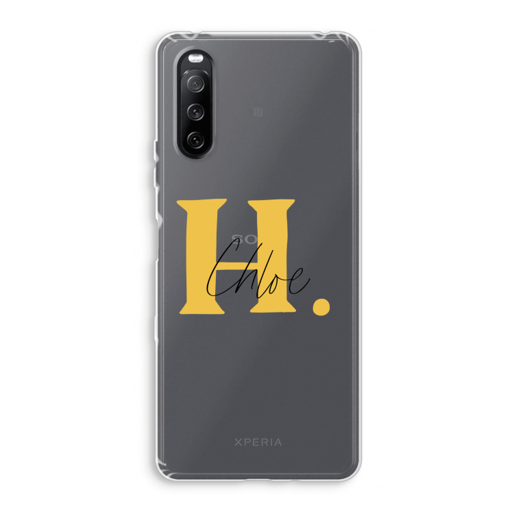 Amber Script: Sony Xperia 10 III Transparant Hoesje