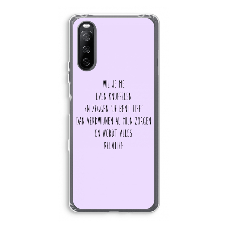 Relatief: Sony Xperia 10 III Transparant Hoesje