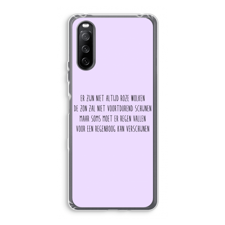Regenboog: Sony Xperia 10 III Transparant Hoesje