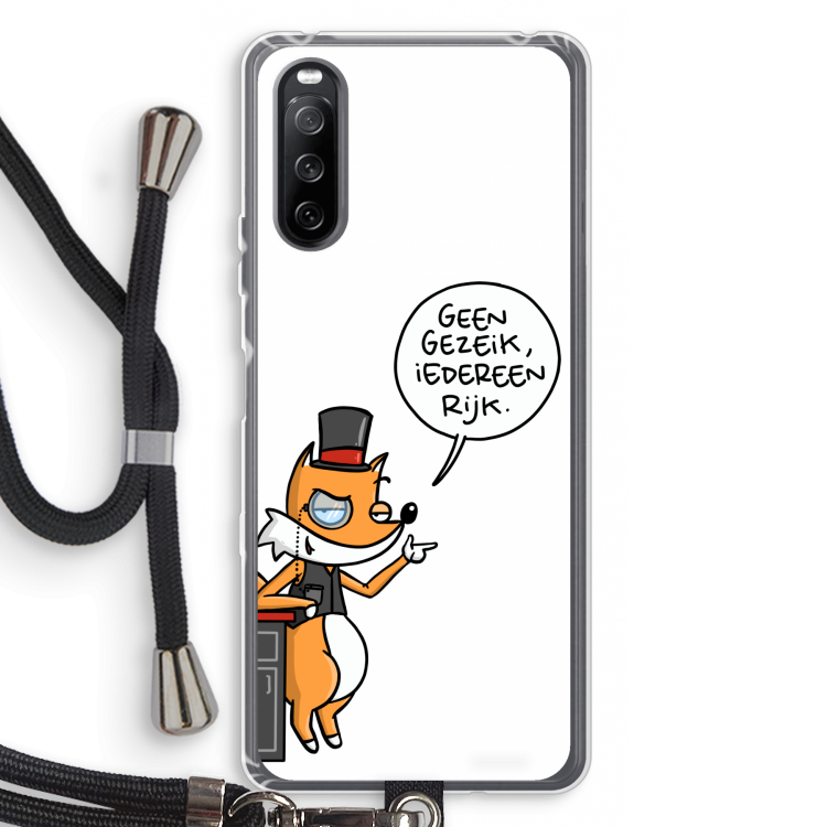 Geen Gezeik: Sony Sony Xperia 10 III Transparant Hoesje met koord