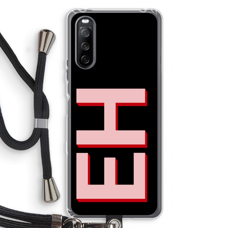 Monogram: Sony Sony Xperia 10 III Transparant Hoesje met koord