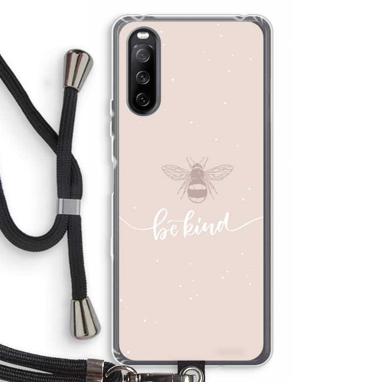 Be(e) kind: Sony Sony Xperia 10 III Transparant Hoesje met koord