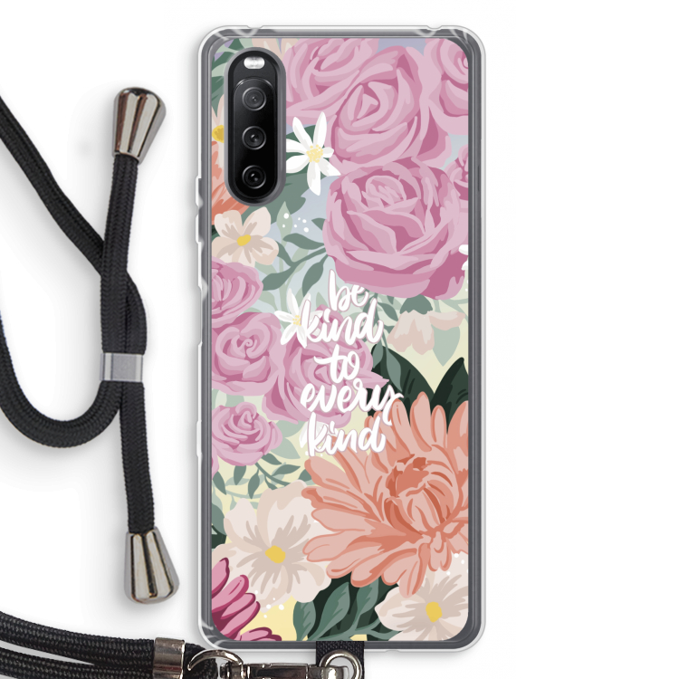 Kindness matters: Sony Sony Xperia 10 III Transparant Hoesje met koord