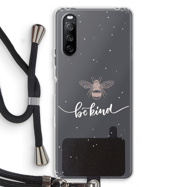 Be(e) kind: Sony Sony Xperia 10 III Transparant Hoesje met koord