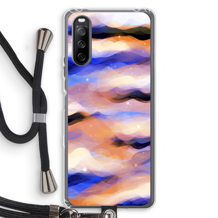 Donkere Wolken: Sony Sony Xperia 10 III Transparant Hoesje met koord