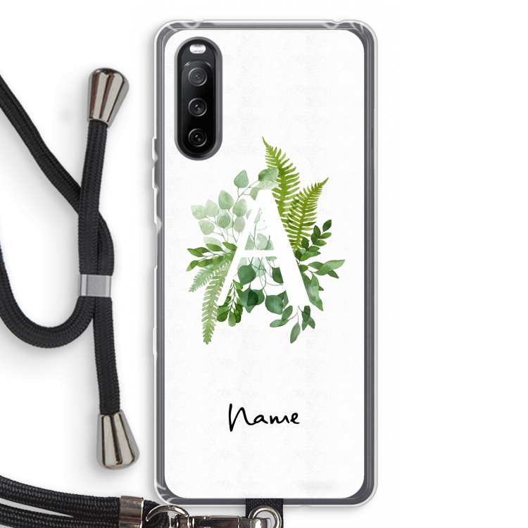 Green Brush: Sony Sony Xperia 10 III Transparant Hoesje met koord