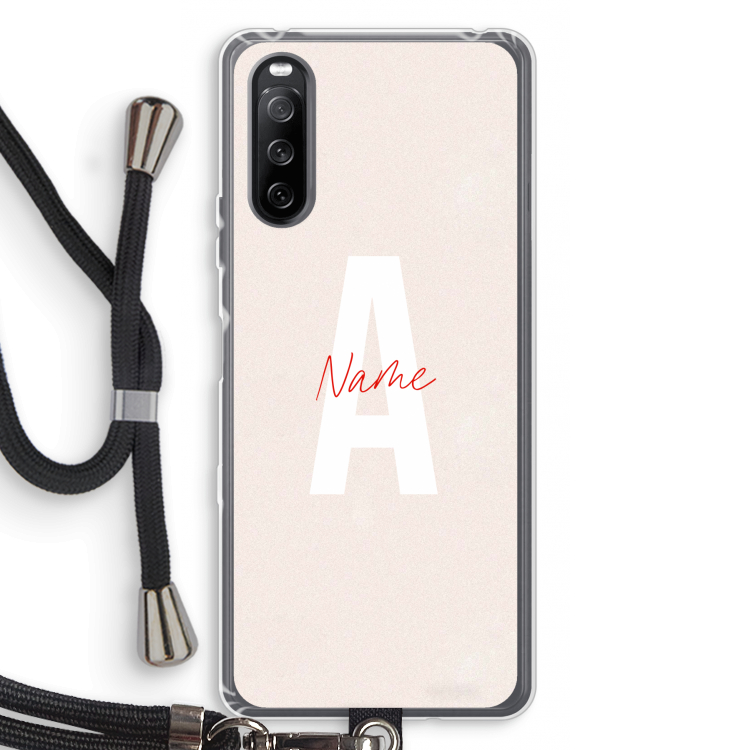 Strawberry Milkshake: Sony Sony Xperia 10 III Transparant Hoesje met koord