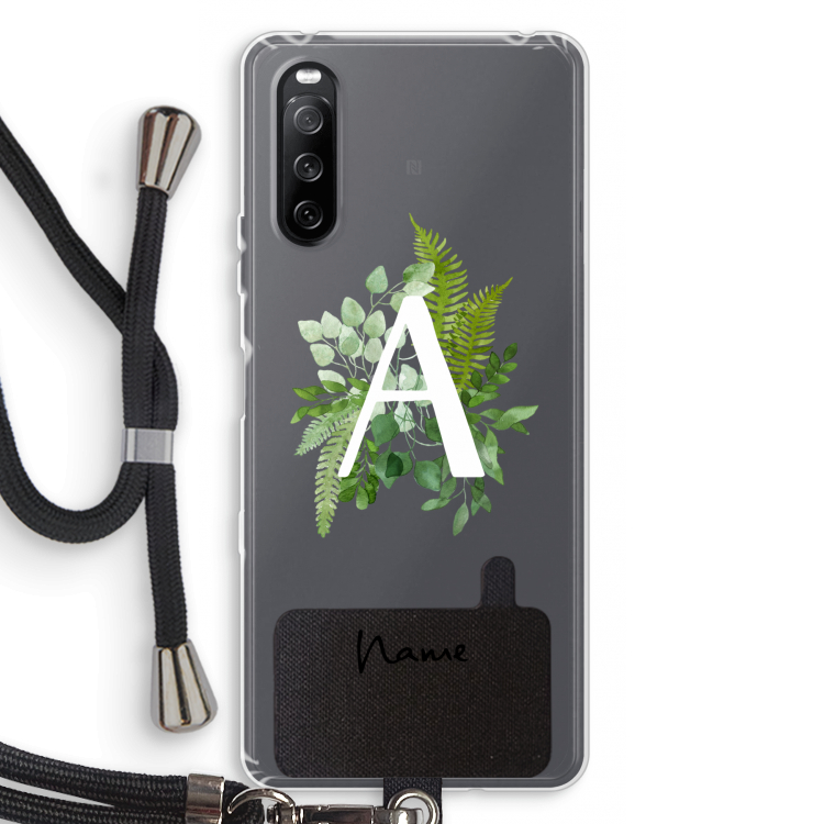 Green Brush: Sony Sony Xperia 10 III Transparant Hoesje met koord