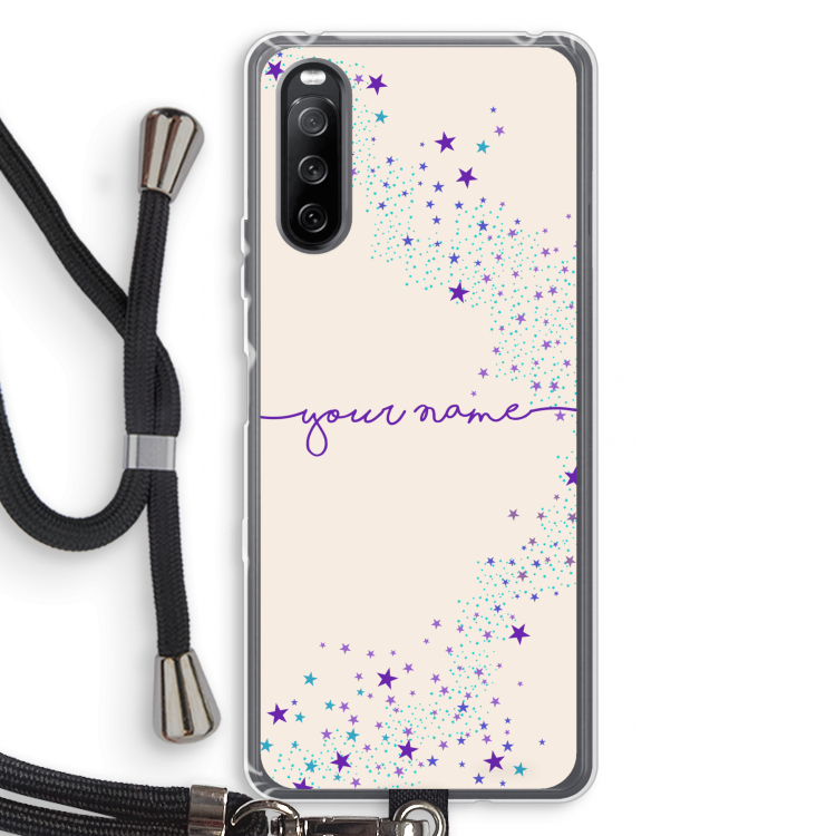 Sterren: Sony Sony Xperia 10 III Transparant Hoesje met koord