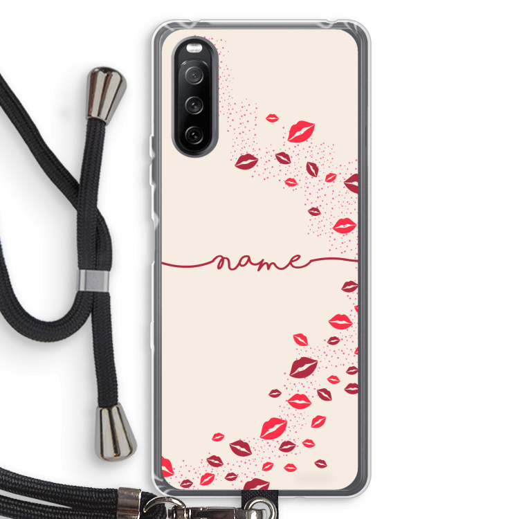 Kusjes: Sony Sony Xperia 10 III Transparant Hoesje met koord