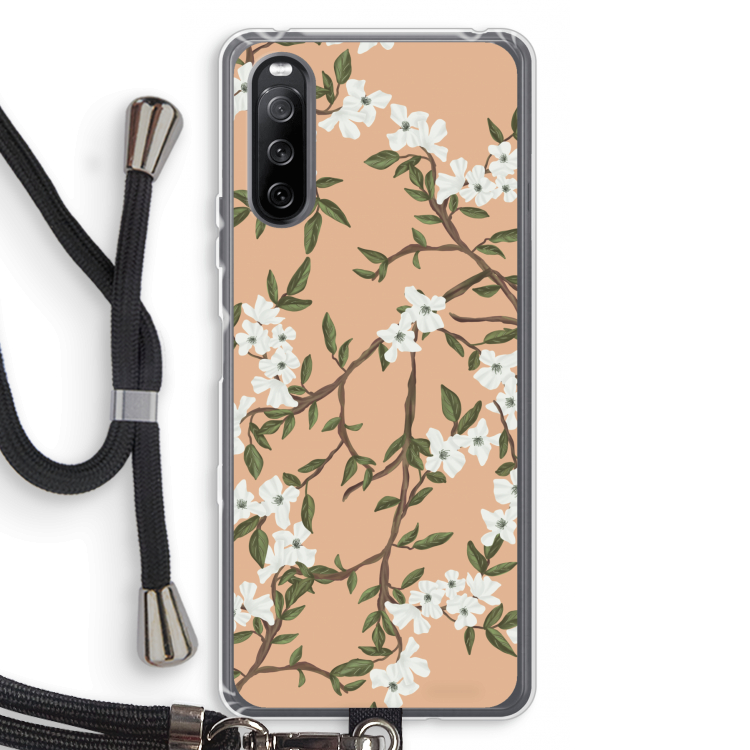 Blossoming spring: Sony Sony Xperia 10 III Transparant Hoesje met koord