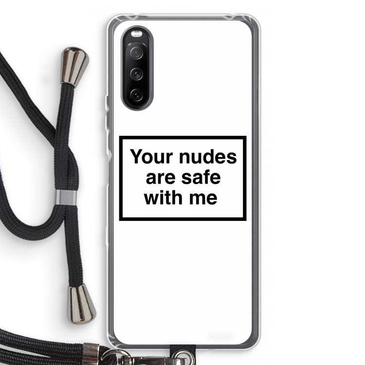 Safe with me: Sony Sony Xperia 10 III Transparant Hoesje met koord