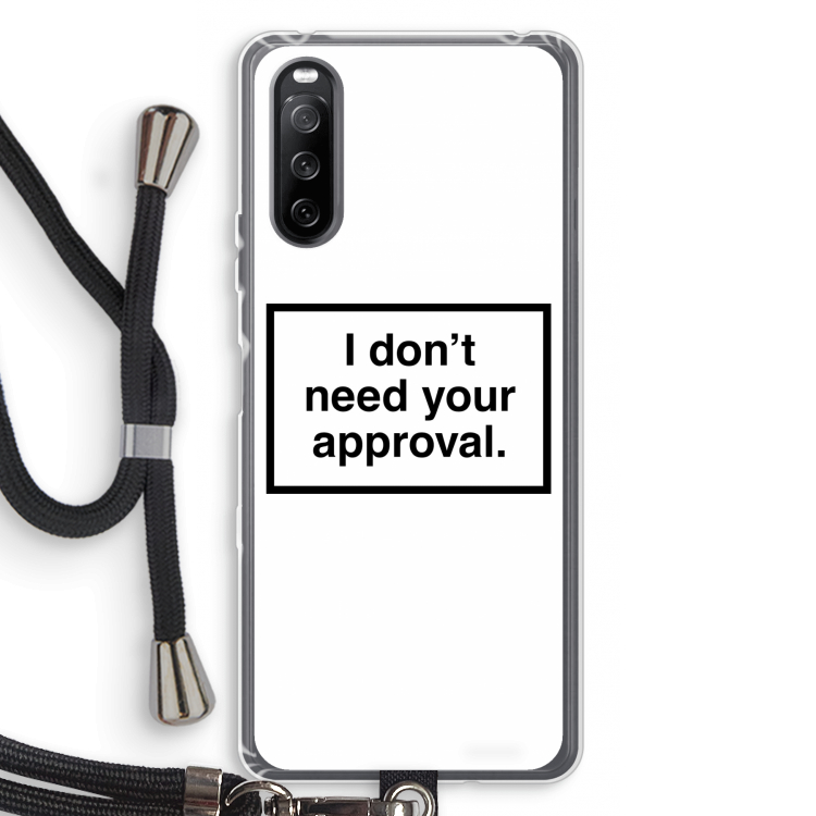 Don't need approval: Sony Sony Xperia 10 III Transparant Hoesje met koord