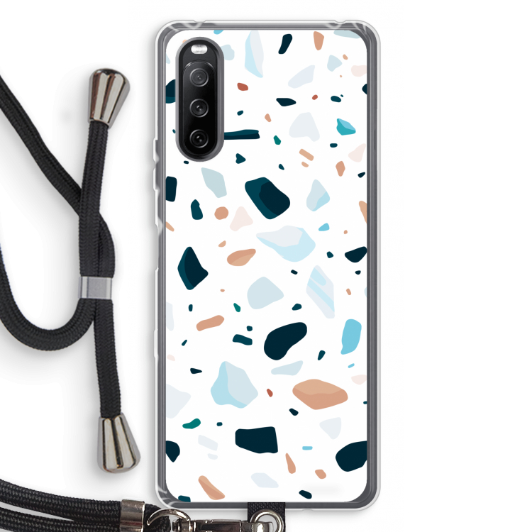 Terrazzo N°13: Sony Sony Xperia 10 III Transparant Hoesje met koord
