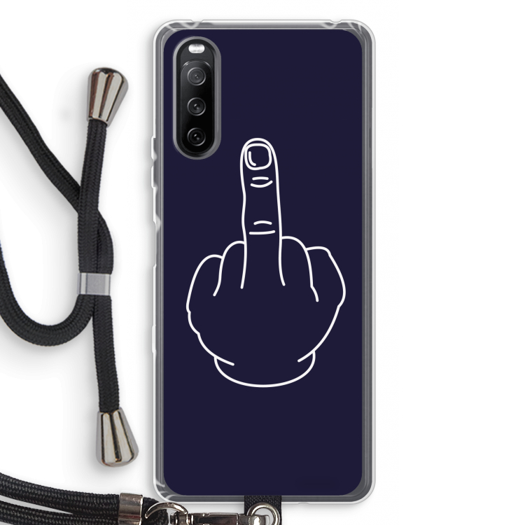F**k U: Sony Sony Xperia 10 III Transparant Hoesje met koord