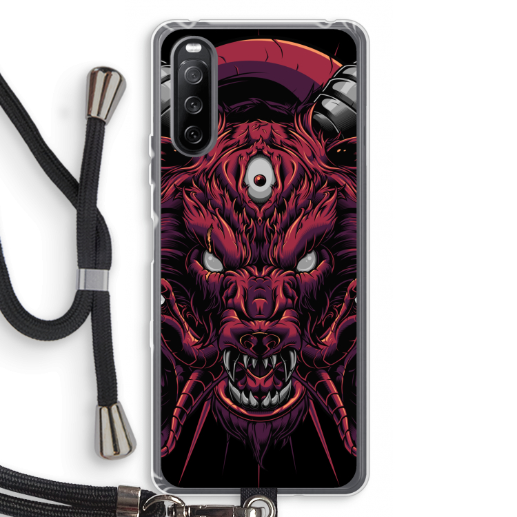 Hell Hound and Serpents: Sony Sony Xperia 10 III Transparant Hoesje met koord