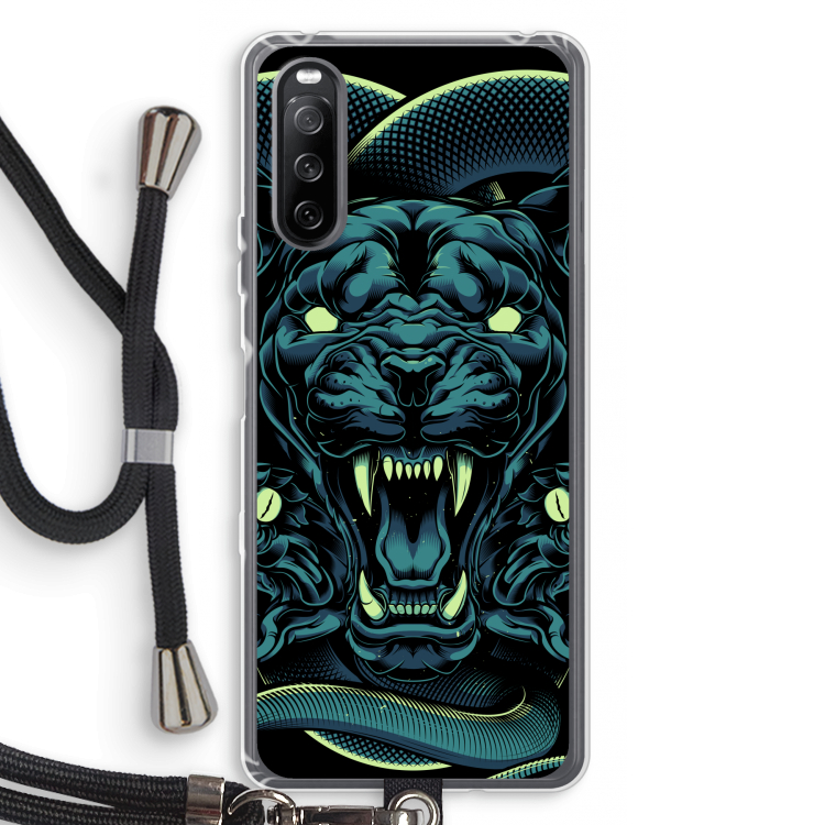 Cougar and Vipers: Sony Sony Xperia 10 III Transparant Hoesje met koord