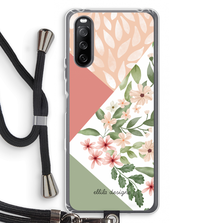Sweet heaven geometrics: Sony Sony Xperia 10 III Transparant Hoesje met koord