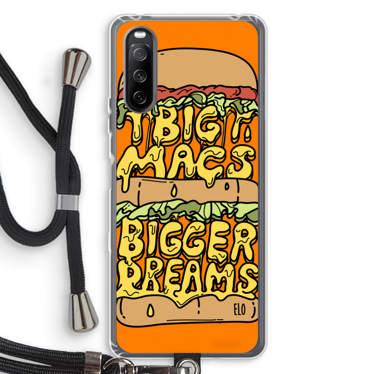 Big Macs Bigger Dreams: Sony Sony Xperia 10 III Transparant Hoesje met koord