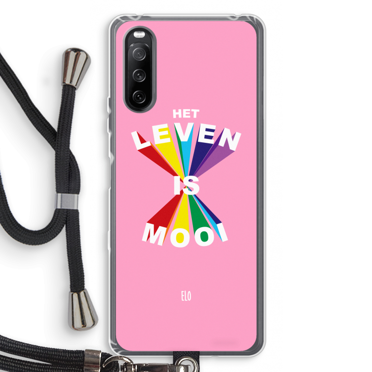 Het Leven Is Mooi: Sony Sony Xperia 10 III Transparant Hoesje met koord
