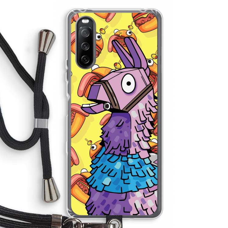 Loot Burger: Sony Sony Xperia 10 III Transparant Hoesje met koord