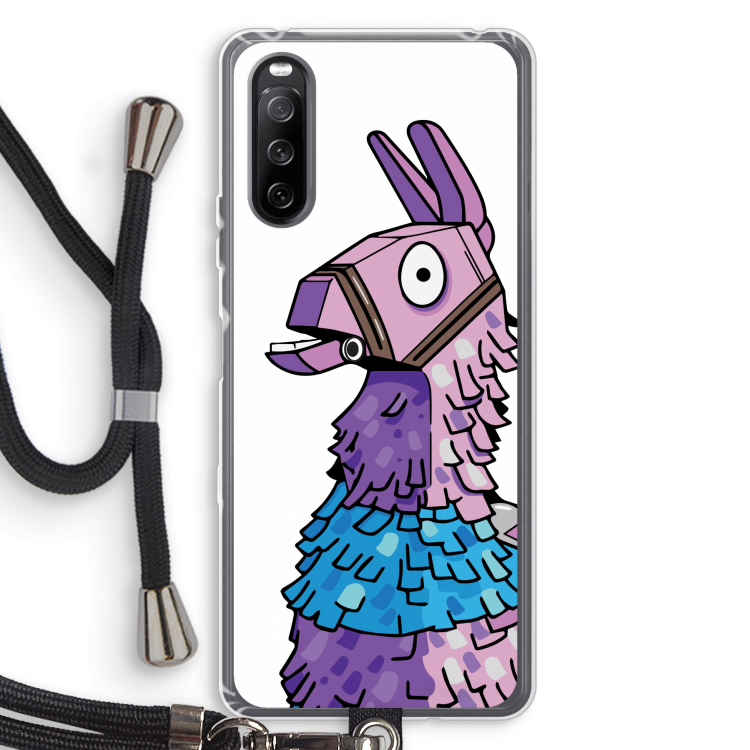 Lama: Sony Sony Xperia 10 III Transparant Hoesje met koord