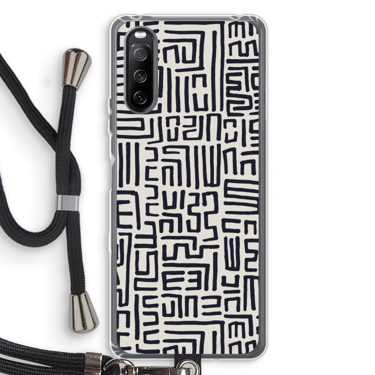 Moroccan Print: Sony Sony Xperia 10 III Transparant Hoesje met koord