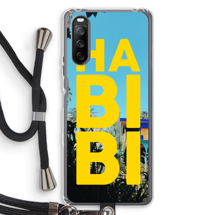 Habibi Majorelle : Sony Sony Xperia 10 III Transparant Hoesje met koord