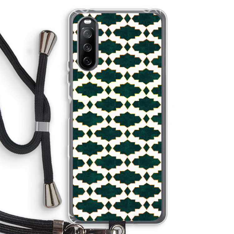 Moroccan tiles: Sony Sony Xperia 10 III Transparant Hoesje met koord