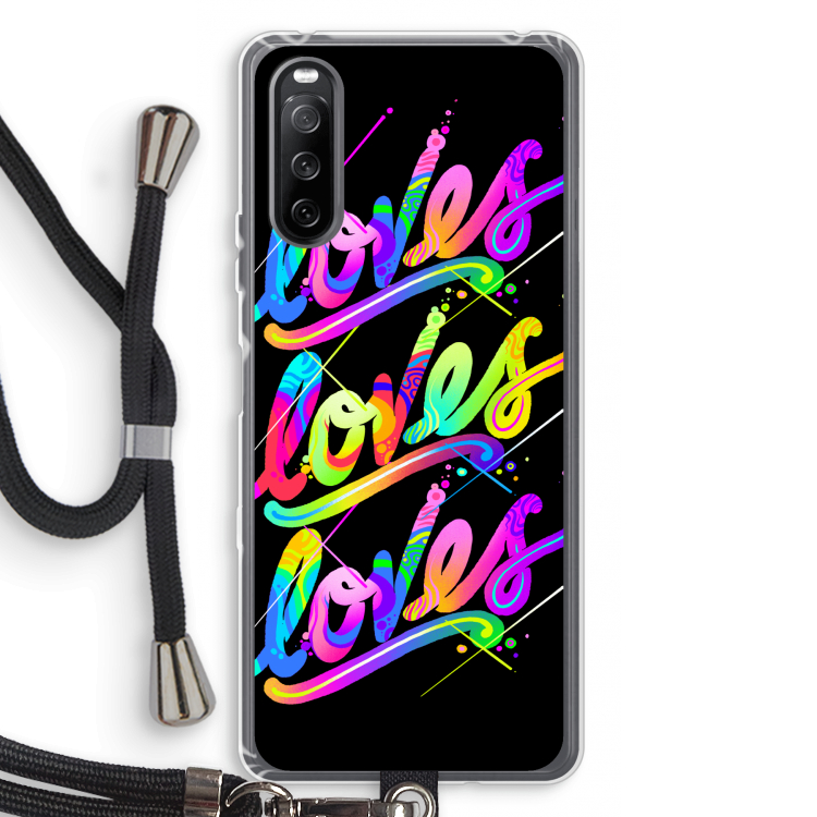 Loves: Sony Sony Xperia 10 III Transparant Hoesje met koord