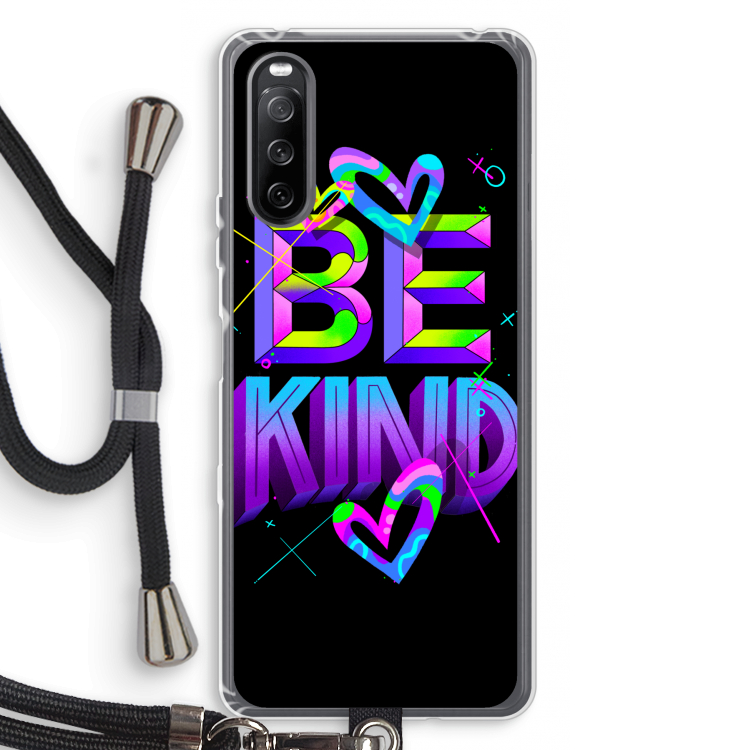Be Kind: Sony Sony Xperia 10 III Transparant Hoesje met koord