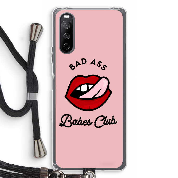 Badass Babes Club: Sony Sony Xperia 10 III Transparant Hoesje met koord