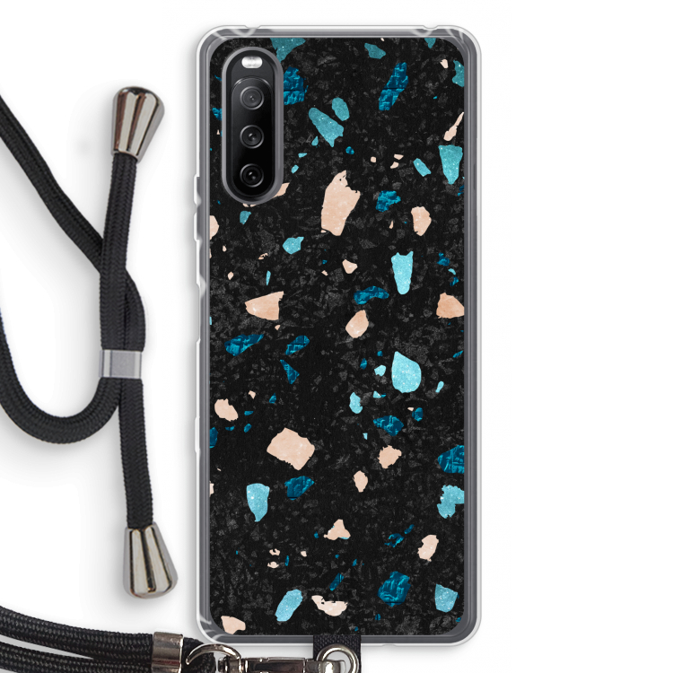 Terrazzo N°11: Sony Sony Xperia 10 III Transparant Hoesje met koord