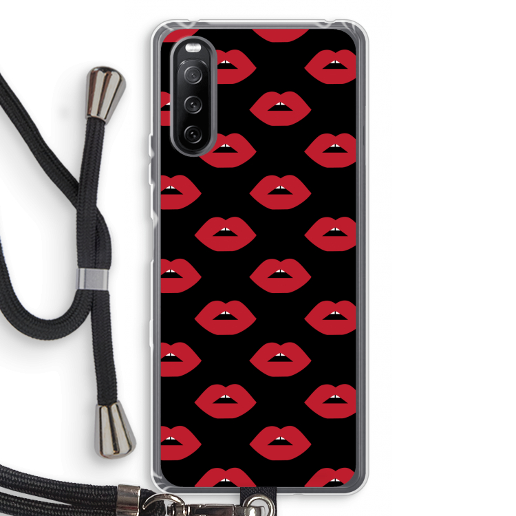 Lips: Sony Sony Xperia 10 III Transparant Hoesje met koord